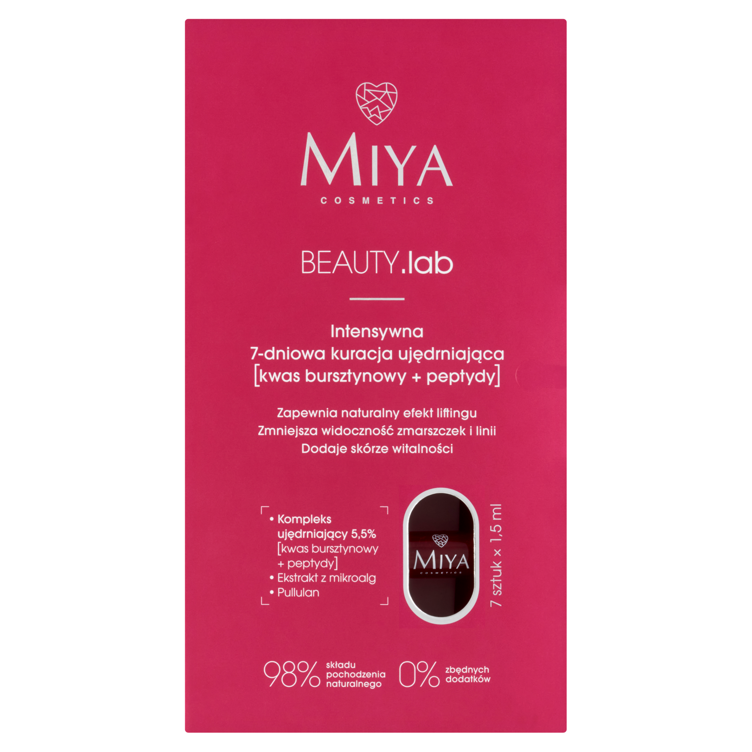Miya Cosmetics Beauty.lab intensywna 7-dniowa kuracja ujędrniająca do twarzy, 7x1,5 ml