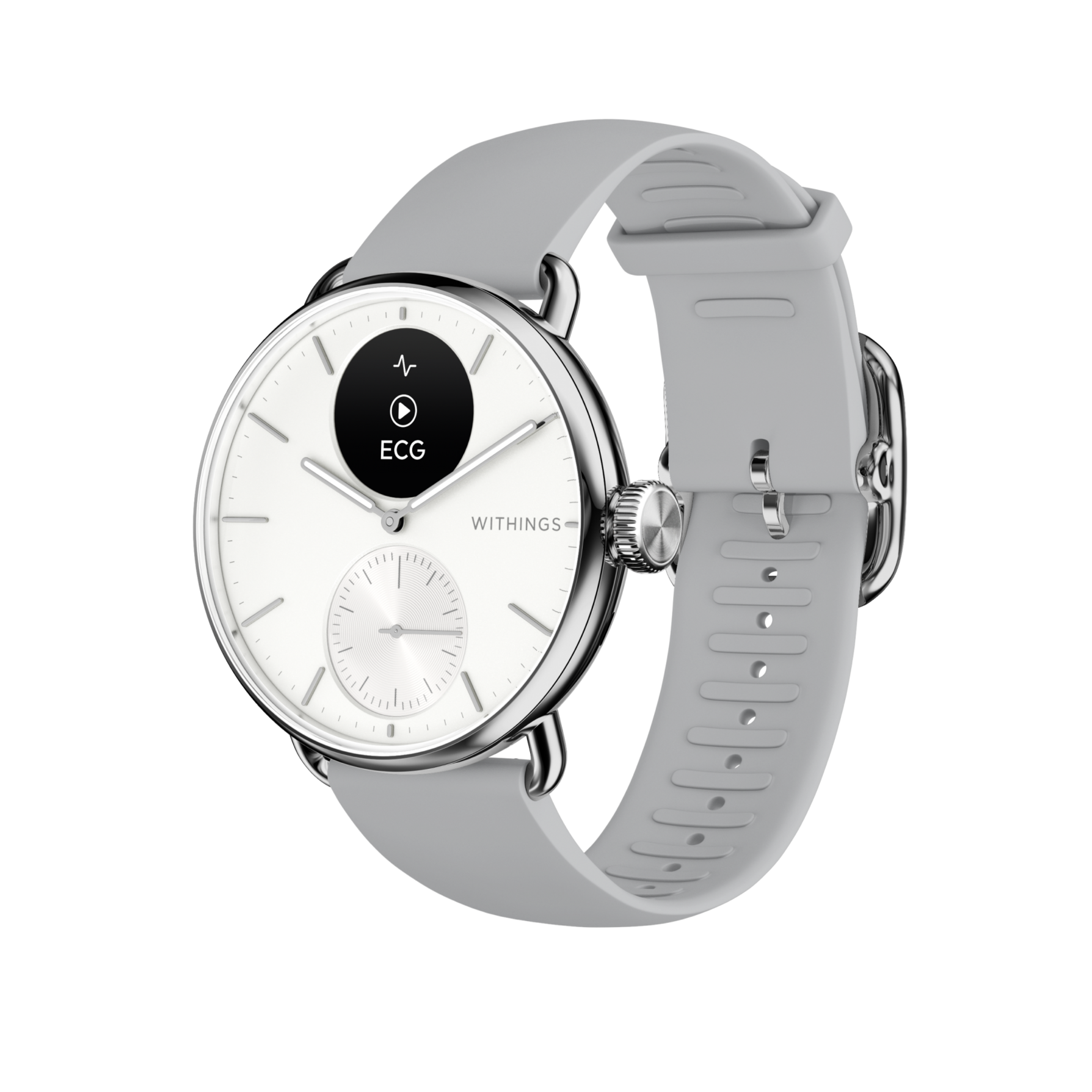 Withings Scanwatch 2 38mm Biały - zegarek z funkcją EKG, pomiarem pulsu i SPO2 oraz mierzeniem aktywności fizycznej i snu