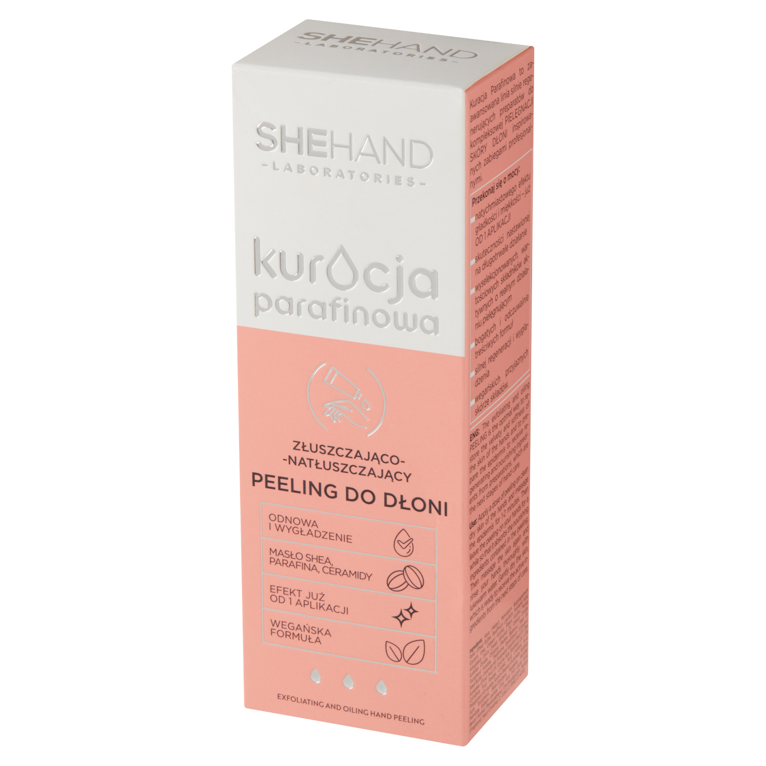 Shehand Kuracja Parafinowa złuszczająco-natłuszczający peeling do dłoni, 75 g