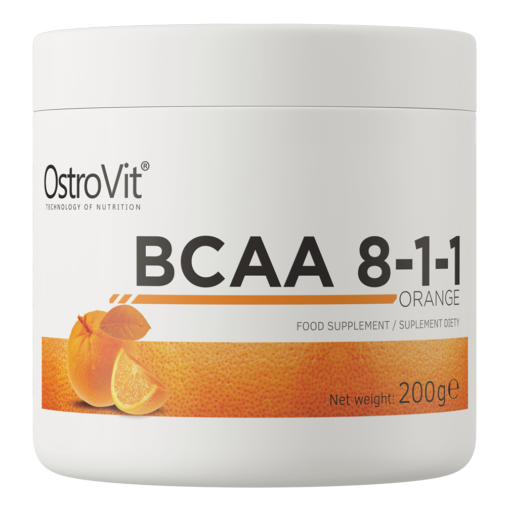 OstroVit BCAA 8-1-1 200 g o smaku pomarańczowym