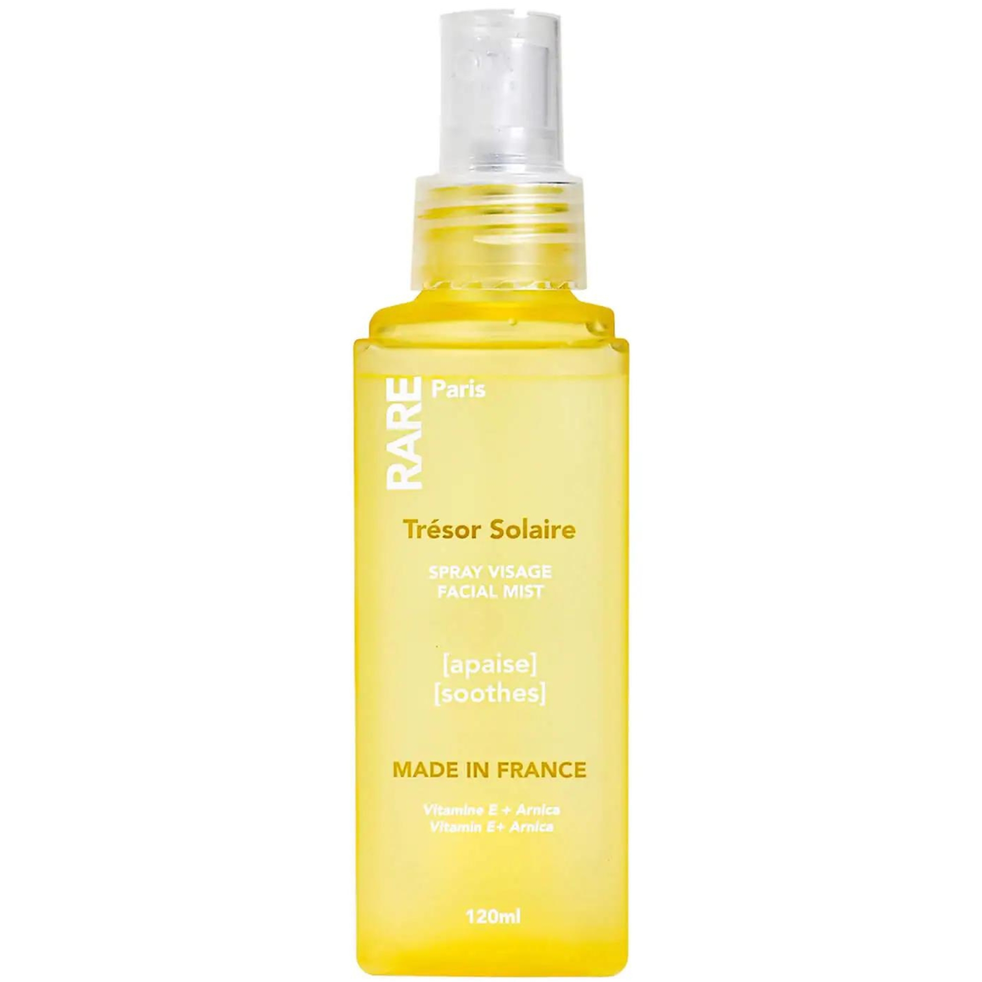 Rare Paris Trésor Solaire kojąca mgiełka do twarzy, 120 ml