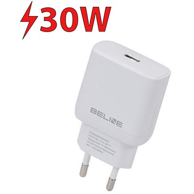 Ładowarka sieciowa BELINE BLNCW30 30W GaN Biały