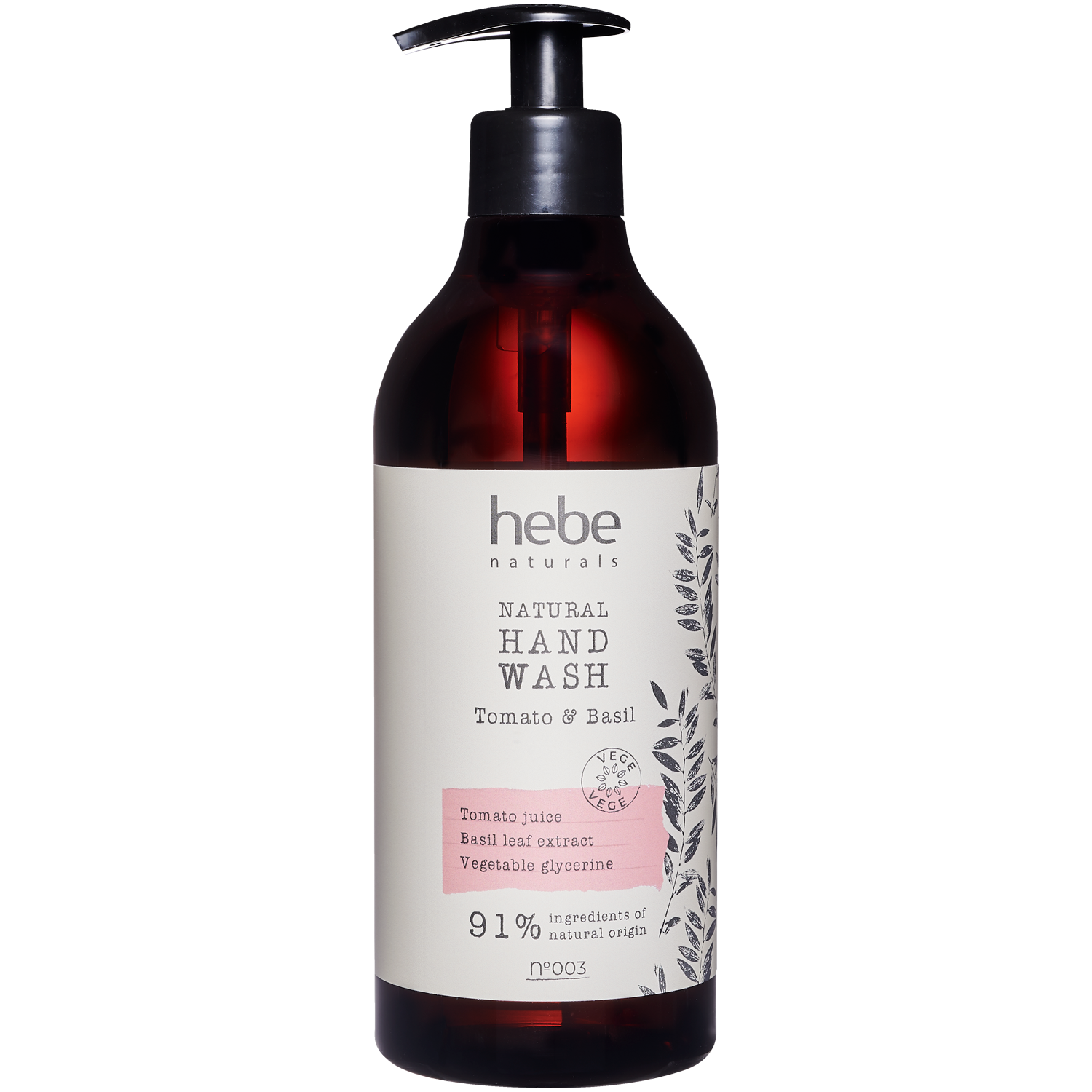Hebe Naturals Natural Hand Wash Tomato&Basil mydło do rąk, 500 ml