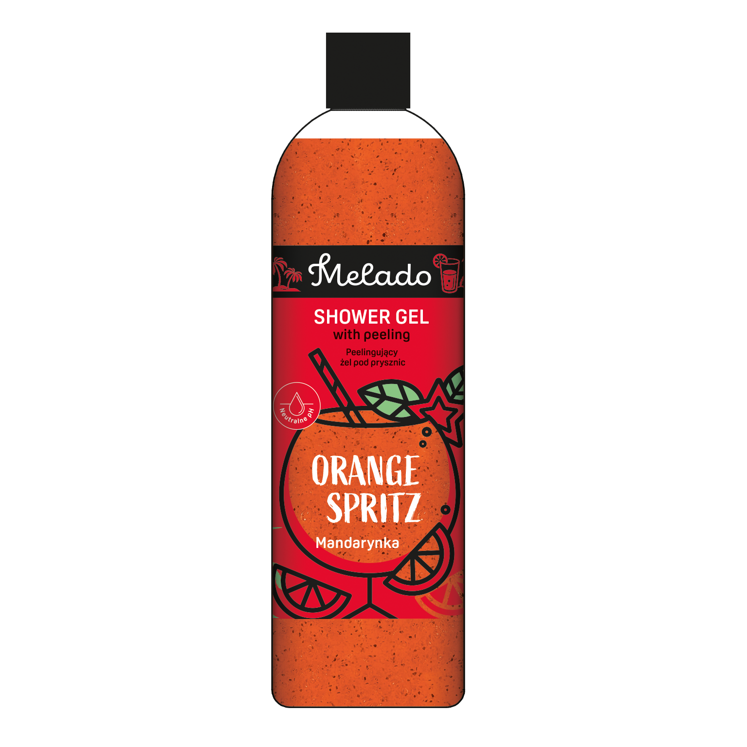 Melado Orange Spritz peelingujący żel pod prysznic, 500 ml