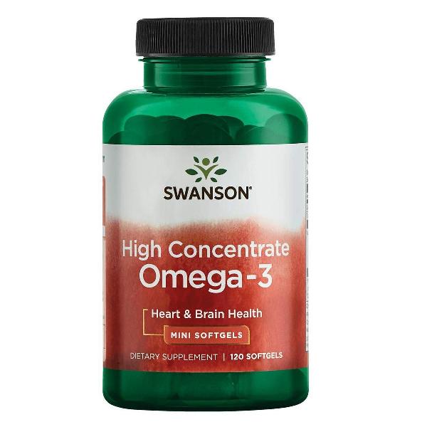 Swanson High Concentrate Omega 3 suplement diety, 120 kaps./1 opak.