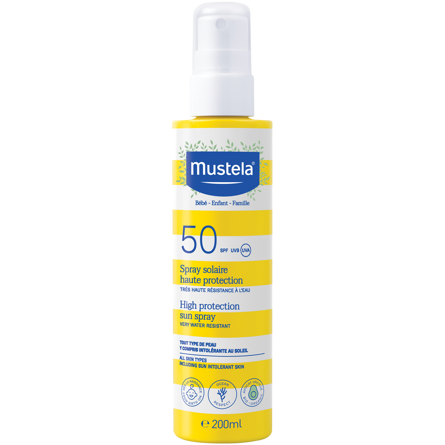 Mustela Spray Solaire spray przeciwsłoneczny z SPF50 dla dzieci, 200 ml
