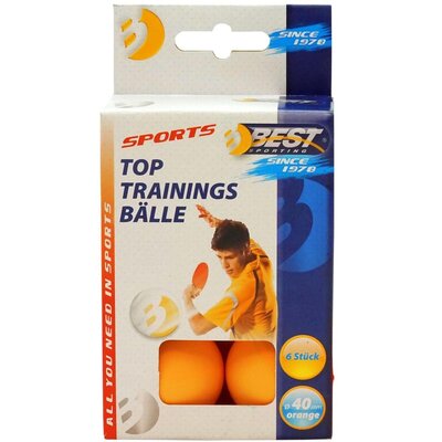 Piłeczki do ping ponga BEST SPORTING Training Pomarańczowy (6 szt.)