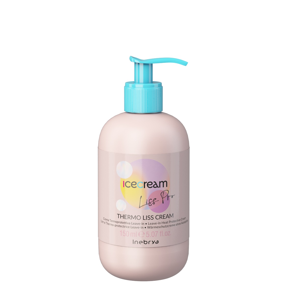 Inebrya Ice Cream Liss-Pro krem termoochronny do włosów niesfornych, 150 ml