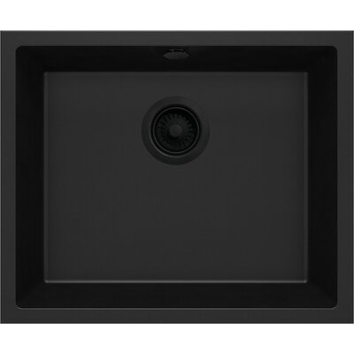 Zlewozmywak jednokomorowy DEANTE Corda ZQA N10C Nero 44x54