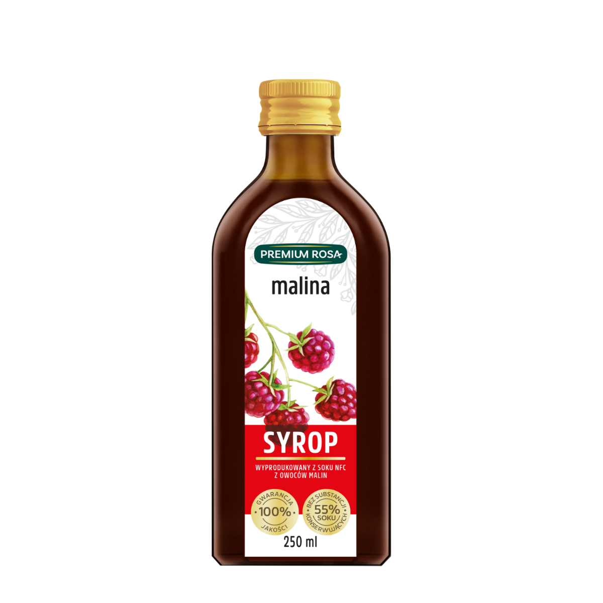 Premium Rosa syrop z malin,  250 ml