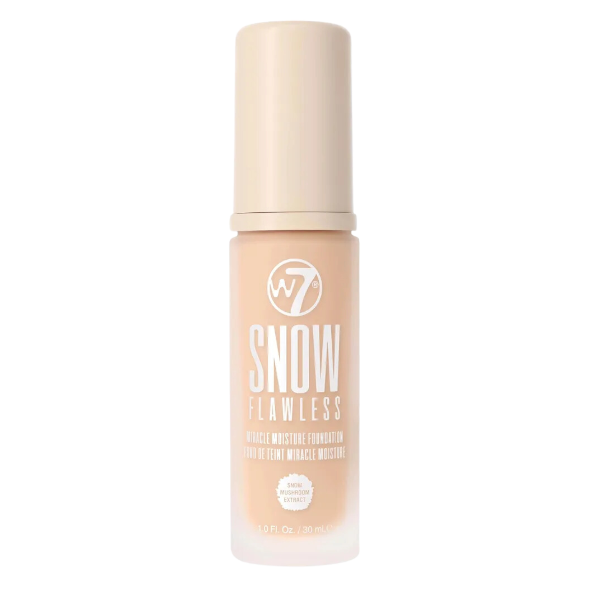 W7 Snow Flawless nawilżający podkład do twarzy Natural Beige, 30 ml
