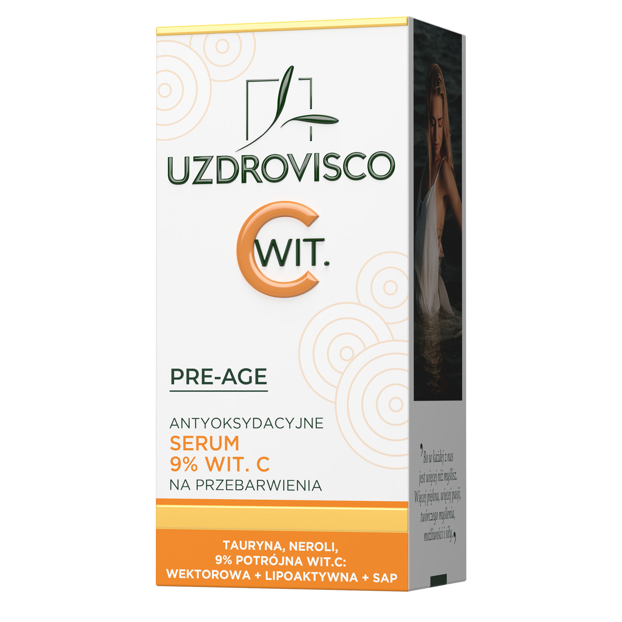 Uzdrovisco Pre-Age antyoksydacyjne serum do twarzy 9% z witaminą C, 30 ml