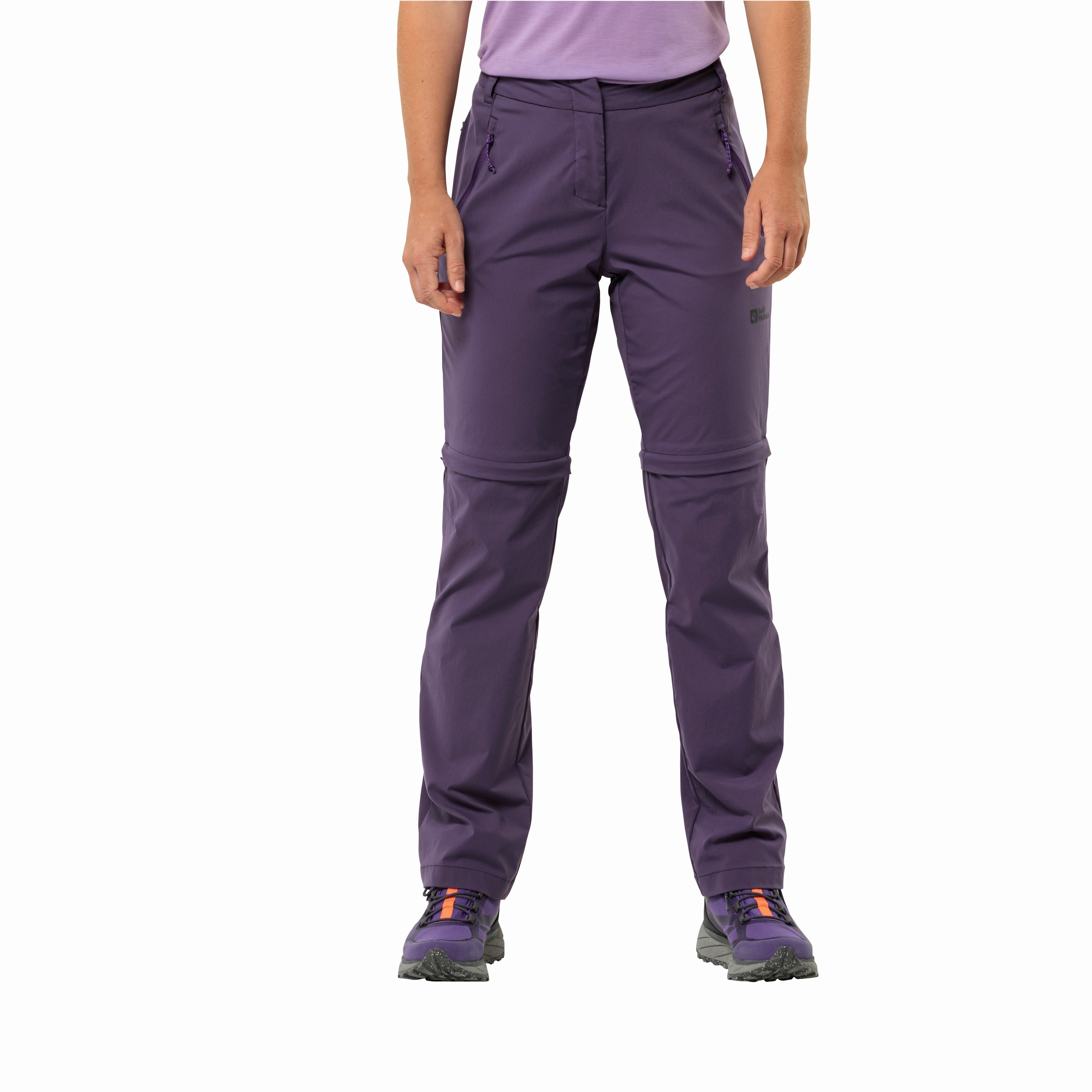 Damskie spodnie z odpinanymi nogawkami Jack Wolfskin GLASTAL ZIP OFF PANTS W dark grape - 44