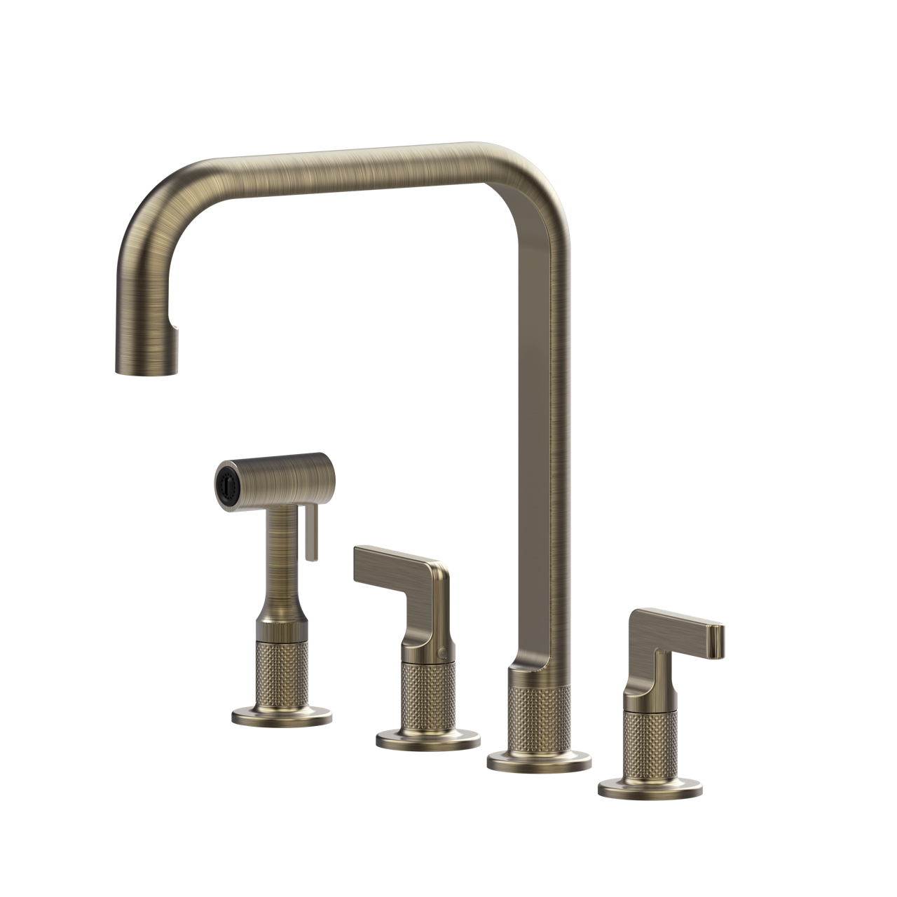 Gessi - Bateria kuchenna Inciso wyciągana wylewka 58703 Mosiądz antyczny