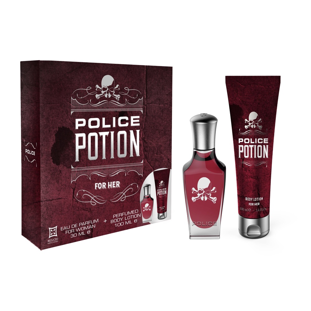 Police Potion For Her zestaw: woda perfumowana damska, 30 ml + balsam do ciała, 100 ml