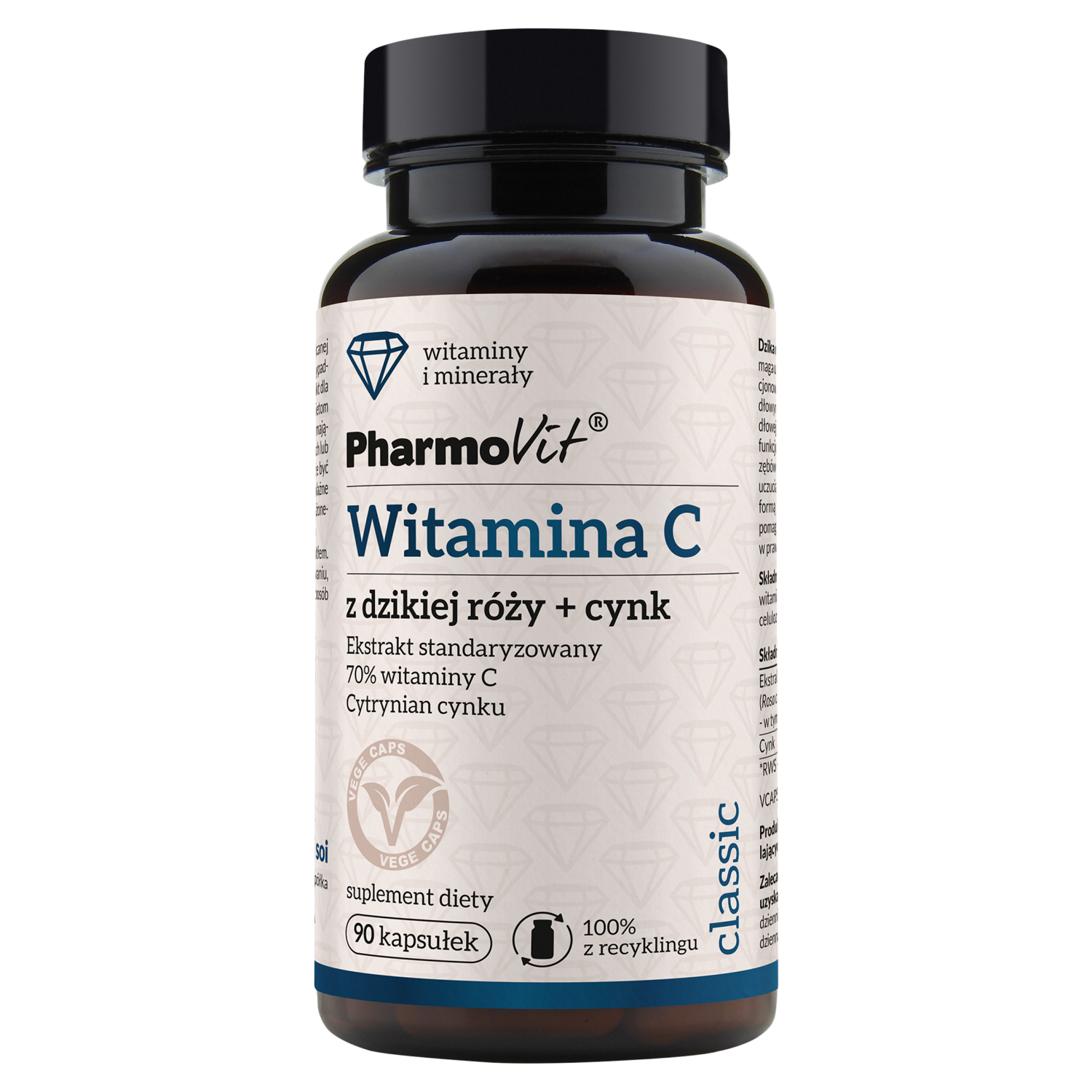 Pharmovit Witamina C z Dzikiej Róży+Cynk suplement diety, 90 kaps./1 opak.