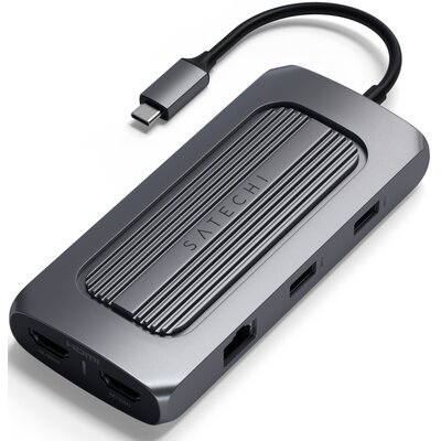 Hub SATECHI ST-UCMXAM USB Typu C, Pasywny Szary