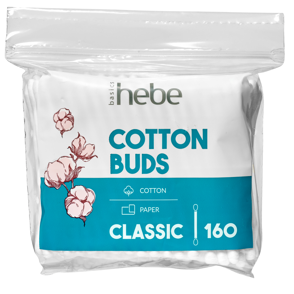 Hebe Basics Cotton Buds patyczki higieniczne, 160 szt./1 opak.
