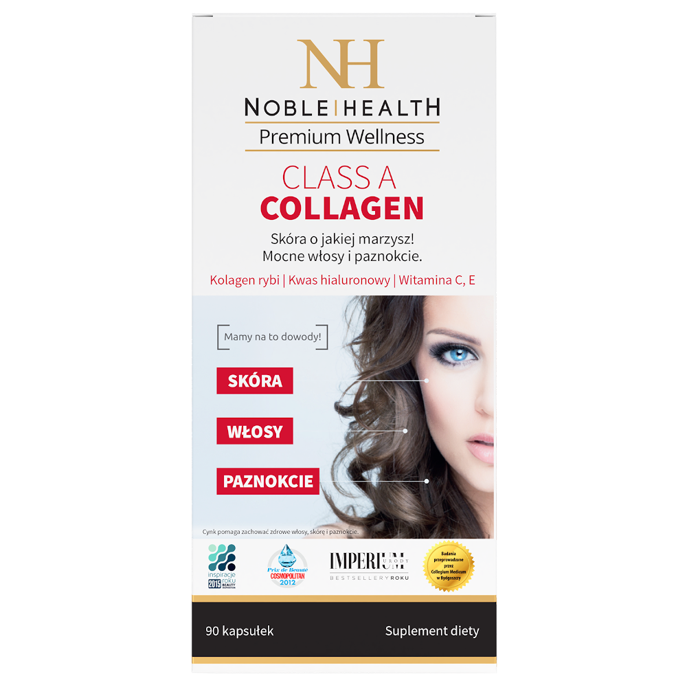 Noble Health Class A Collagen suplement diety na bazie kolagenu klasy A pozyskiwanego z ryb morskich, 90 kaps./1 opak.
