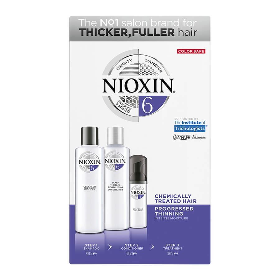 Nioxin System 6 zestaw: szampon do włosów, 300 ml + odżywka do włosów, 300 ml + kuracja do włosów, 100 ml