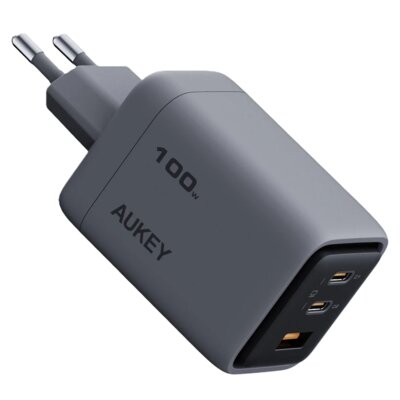 Ładowarka sieciowa AUKEY PA-C5 100W QC5.0 + PD3.0 Szary