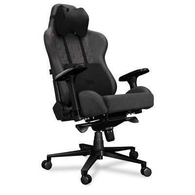 Fotel gamingowy YUMISU 2050 Ciemnoszaro-różowy