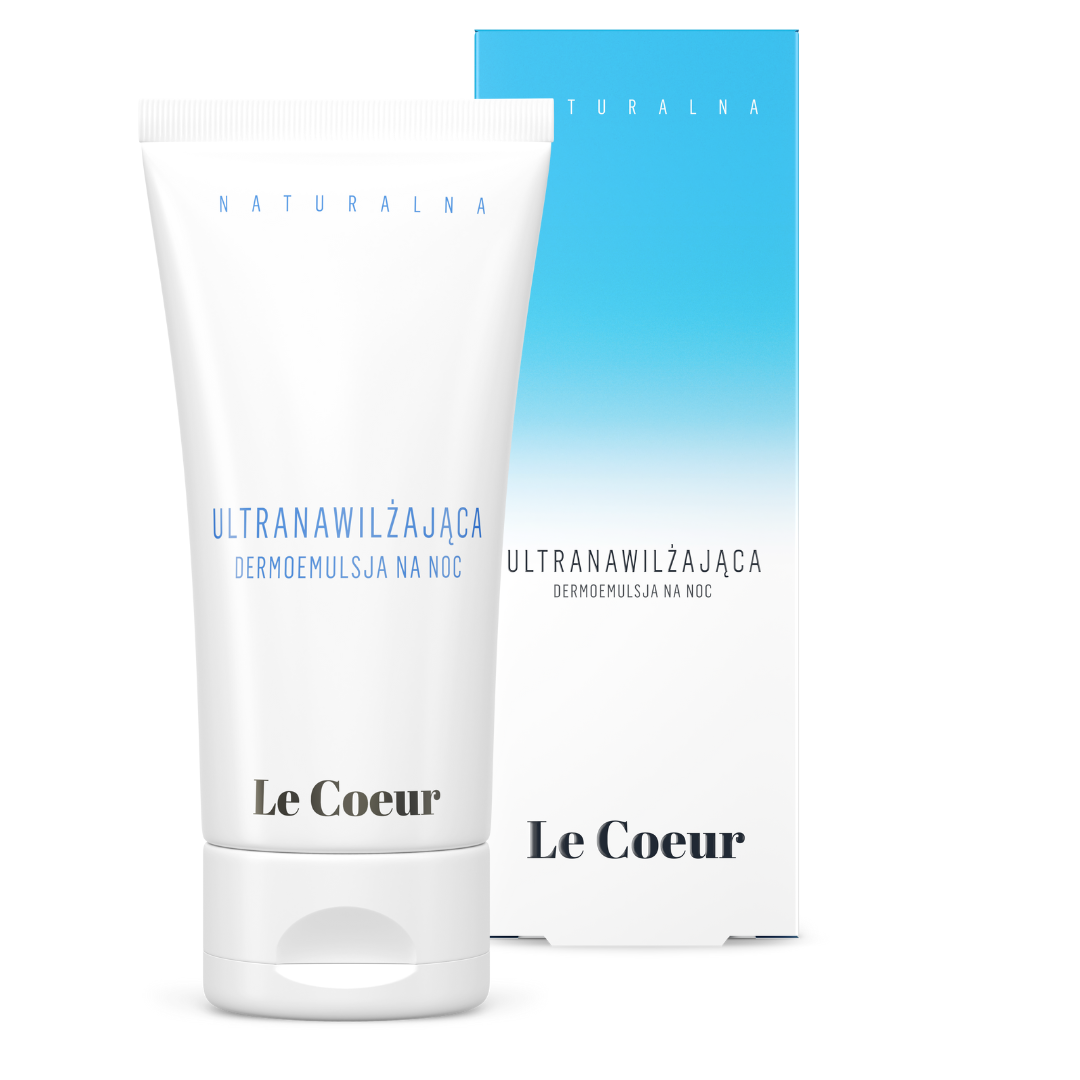 Le Coeur ultranawilżający dermo krem do twarzy na noc 5% mocznika 5% ksylitolu, 50 ml