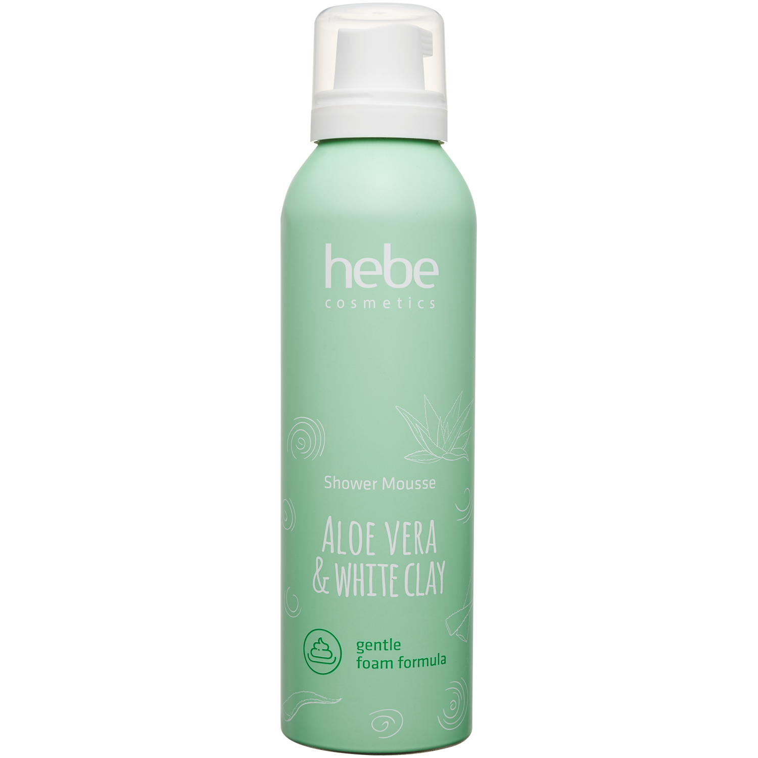 Hebe Cosmetics Shower Mousse Aloe Vera&White Clay mus do mycia ciała, 200 ml