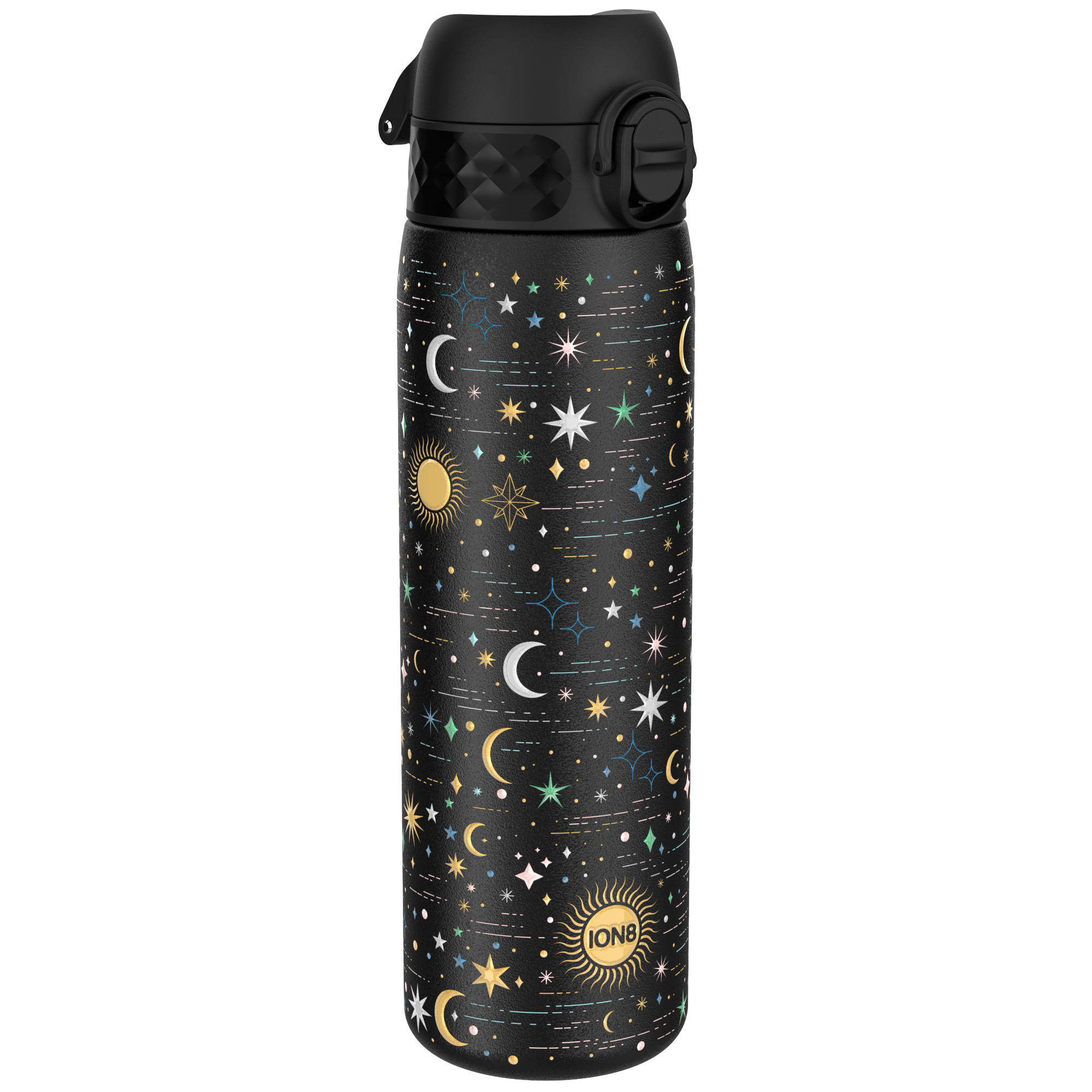Ion8 bidon stalowy z ustnikiem, Czarny Gwiazdy, poj. 600 ml, 1 szt.