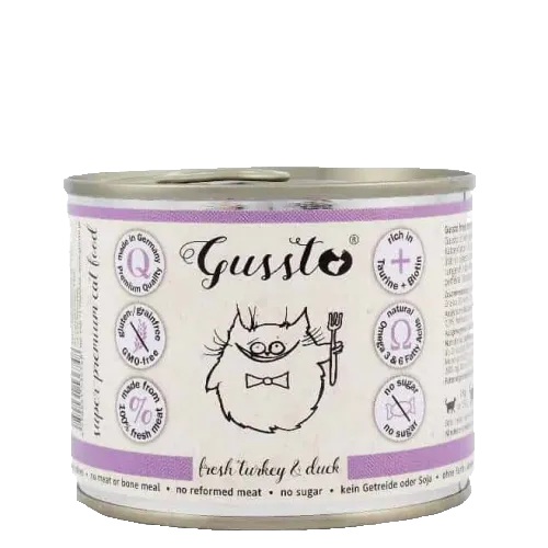 GUSSTO Cat Fresh Turkey &amp; Duck mokra karma dla kotów indyk i kaczka 200 g
