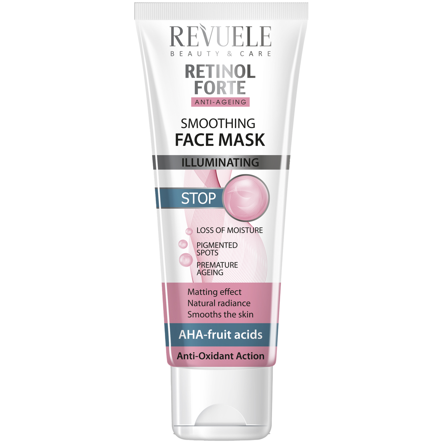 Revuele Retinol Forte rozświetlająca maska do twarzy, 80 ml