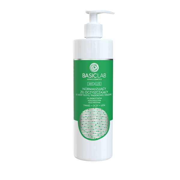 Basiclab Micellis żel oczyszczający do tłustej skóry twarzy, 300 ml