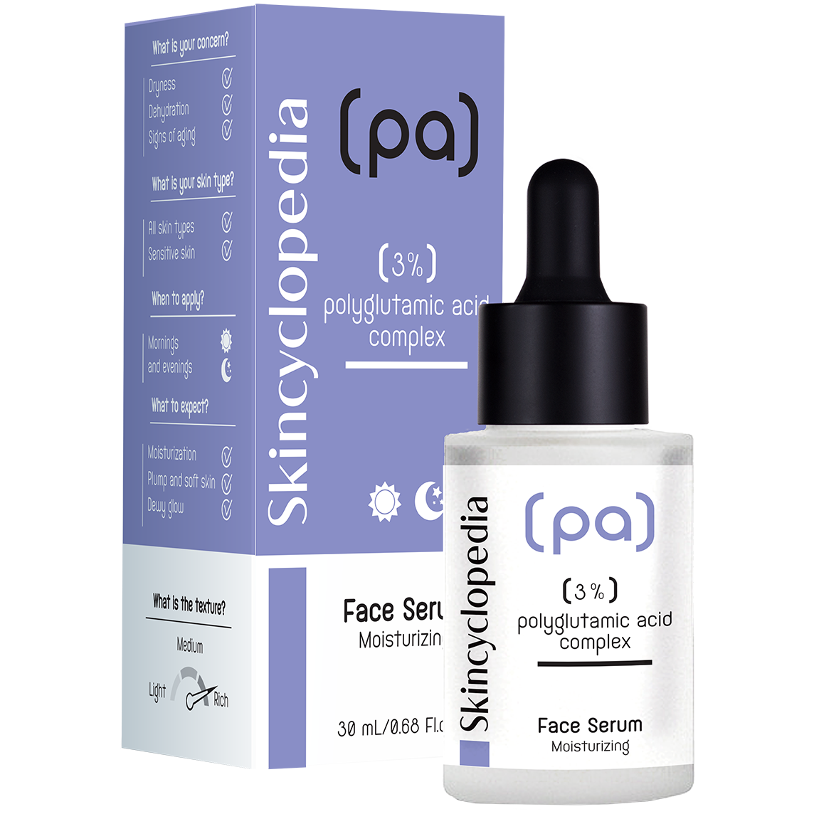 Skincyclopedia skoncentrowane profesjonalne serum głęboko nawilżające z 3% kwasem poliglutaminowym, 30 ml