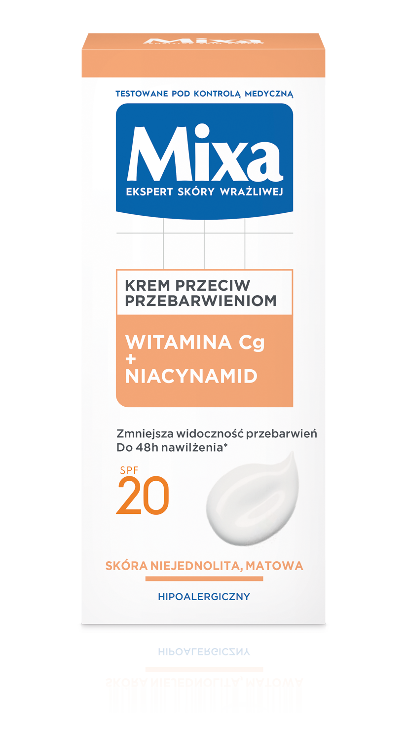 Mixa krem do twarzy z witaminą C i SPF20 przeciw niedoskonałościom twarzy, 50 ml