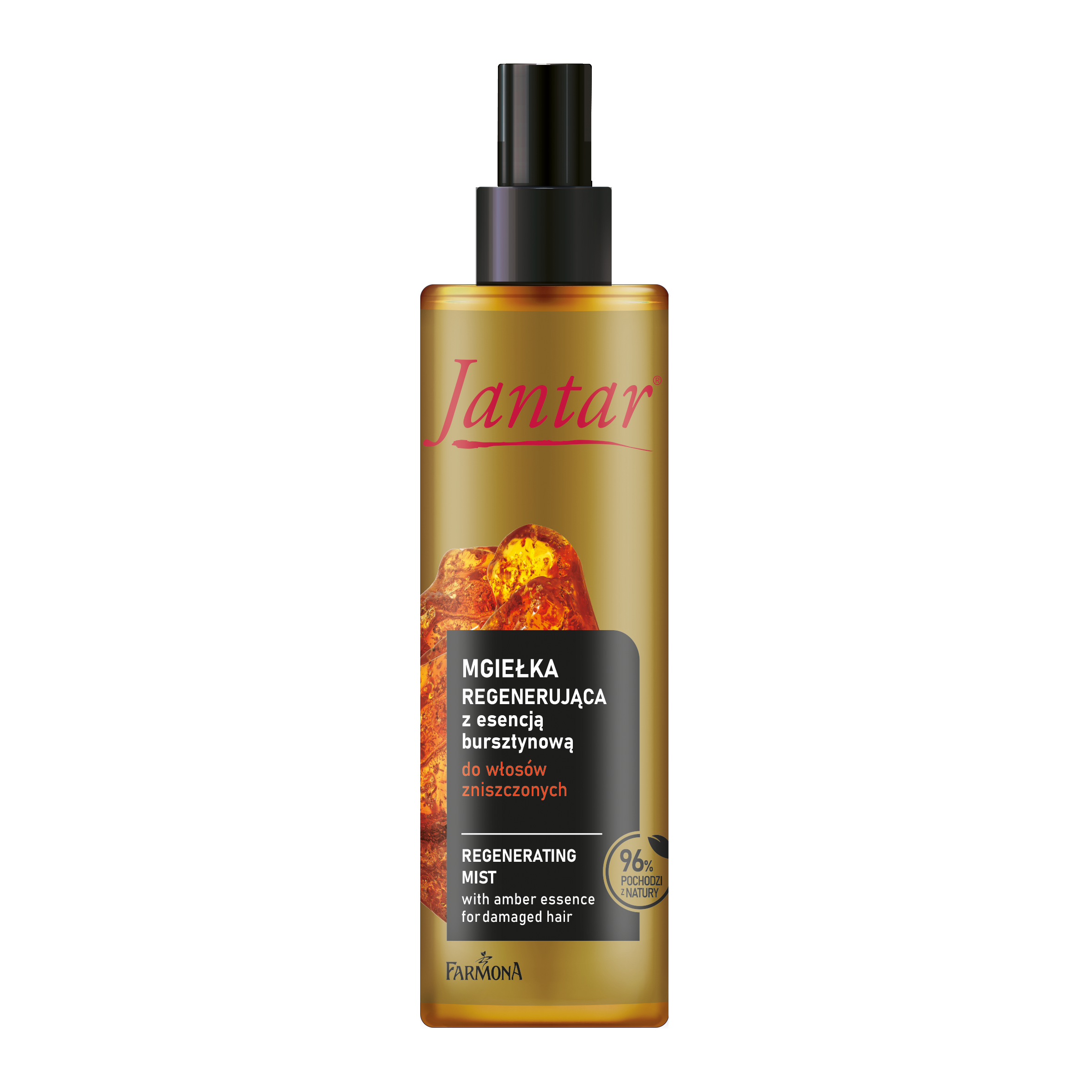 Jantar Bursztynowa Regeneracja regenerująca mgiełka z esencją bursztynową do włosów zniszczonych, 200 ml
