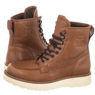 Kozaki Tommy Hilfiger TH American Warm Leather Boot Winter Cognac FM0FM04668 GVI