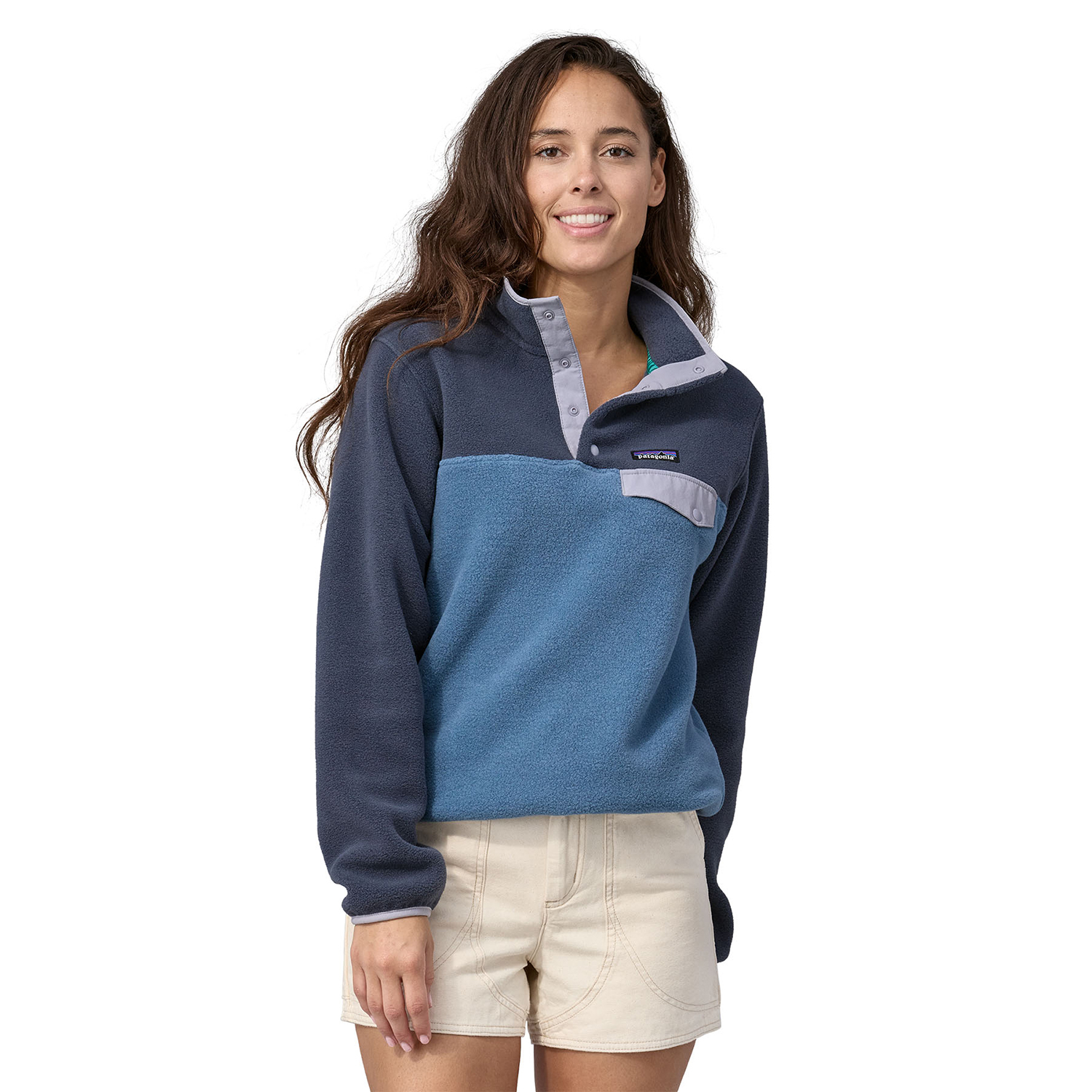 Damska bluza polarowa Patagonia Lightweight Synchilla® Snap-T® Fleece Pullover utility blue - M
