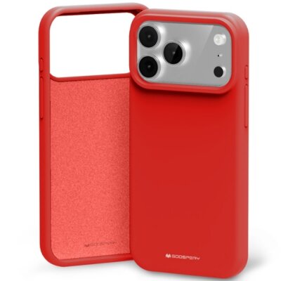 Etui MERCURY Silicone do Apple iPhone 17 Pro Max Czerwony