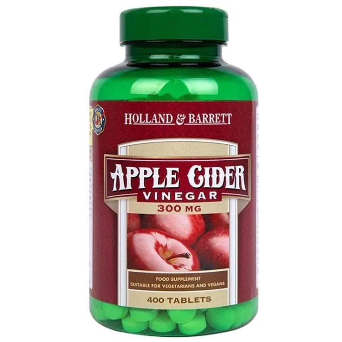 Holland & Barrett Apple Cider Vinegar suplement diety, ocet jabłkowy, 300mg, 400 tabl./1 opak.