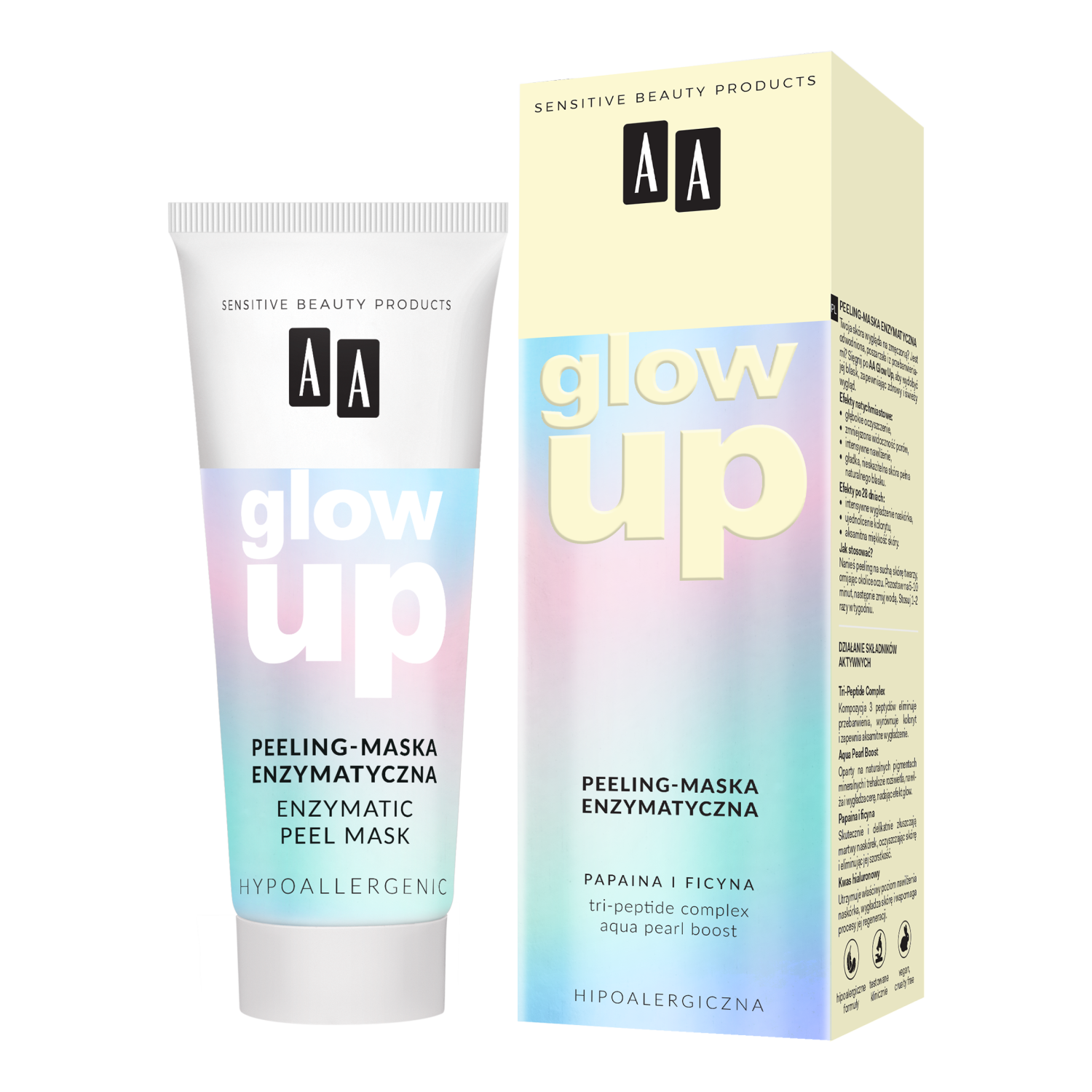AA Glow Up enzymatyczny peeling do twarzy, 40 ml