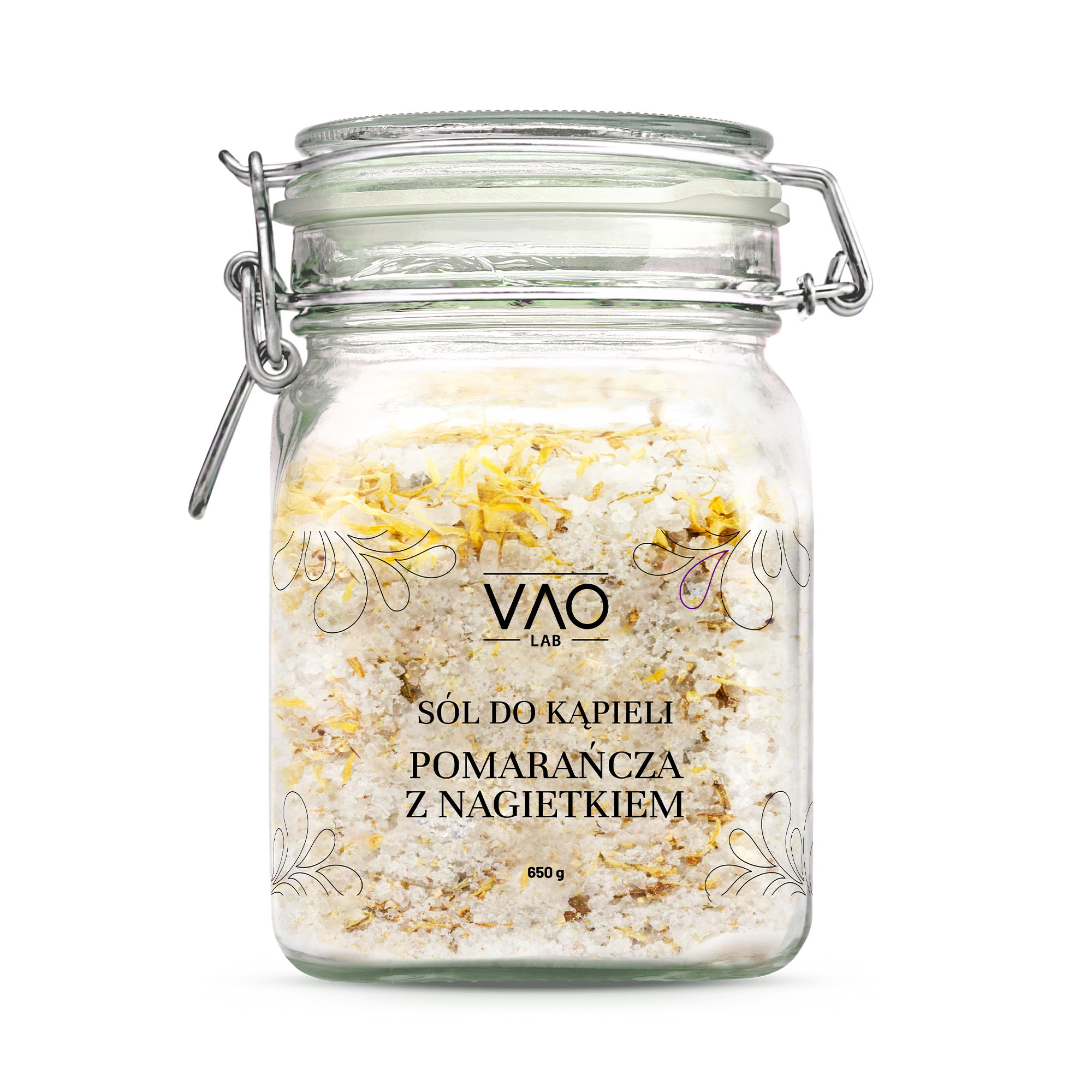 Vao Lab sól do kąpieli pomarańcza z nagietkiem, 650 g