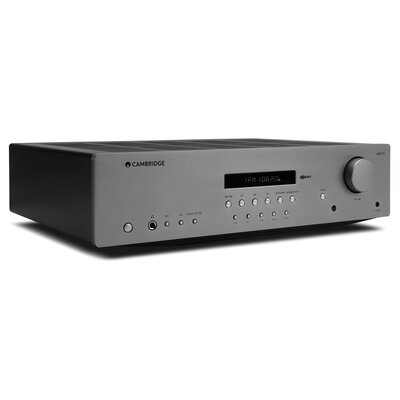 Amplituner Stereo CAMBRIDGE AUDIO AXR85 Srebrny, Bluetooth 5.0, Tuner AM/FM, Regulacja wysokich i niskich tonów