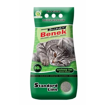 Żwirek dla kota SUPER BENEK Standard Zielony Las 10128 10 L