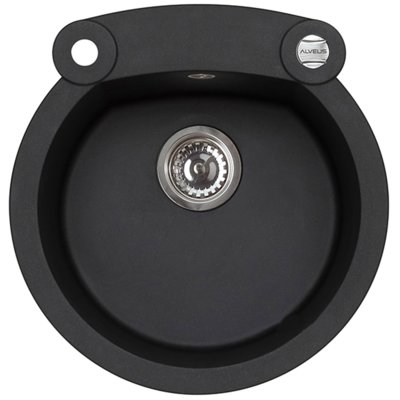 Zlewozmywak jednokomorowy ALVEUS Roll 10 1211091 Czarny 53x51