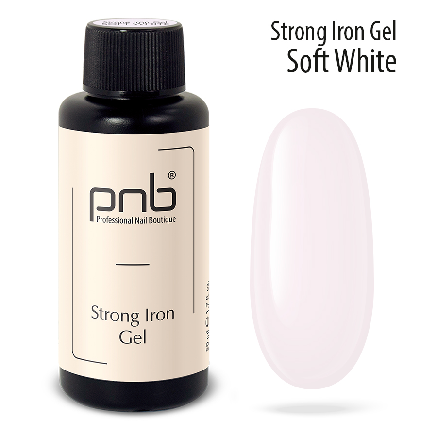 PNB Strong Iron Gel żel modelujący do paznokci UV/LED soft white biały, 50 ml
