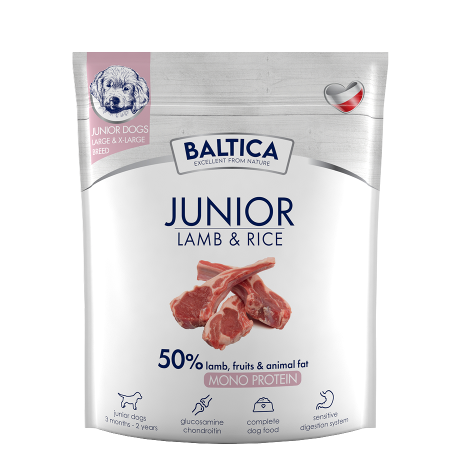 BALTICA Karma dla szczeniąt ras dużych jagnięcina z ryżem L/XL 1 kg