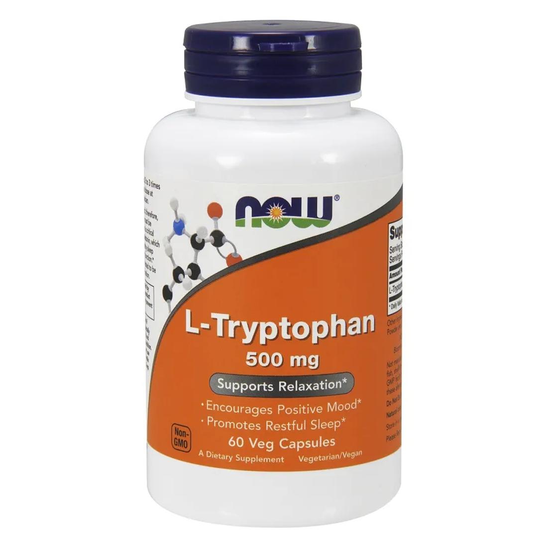 Now Foods suplement diety L-Tryptofan, 500mg, 60 kaps./1 opak.