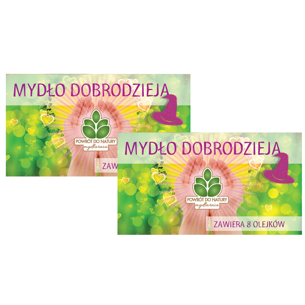 Powrót do natury 100 % roślinne naturalne mydło dobrodzieja z ośmioma olejkami, 2 szt.