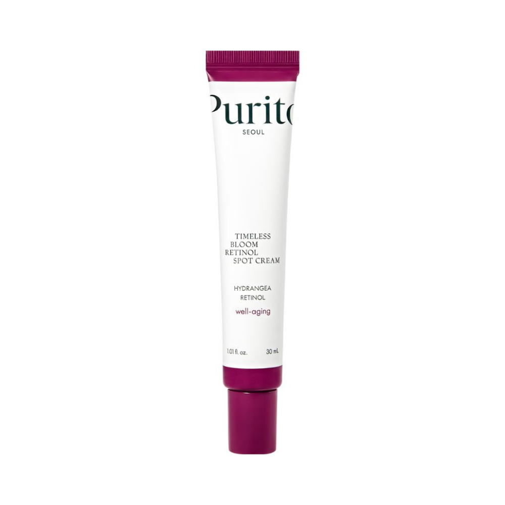 Purito Timeless Bloom przeciwzmarszczkowy krem z retinolem do stosowania punktowego, 30 ml