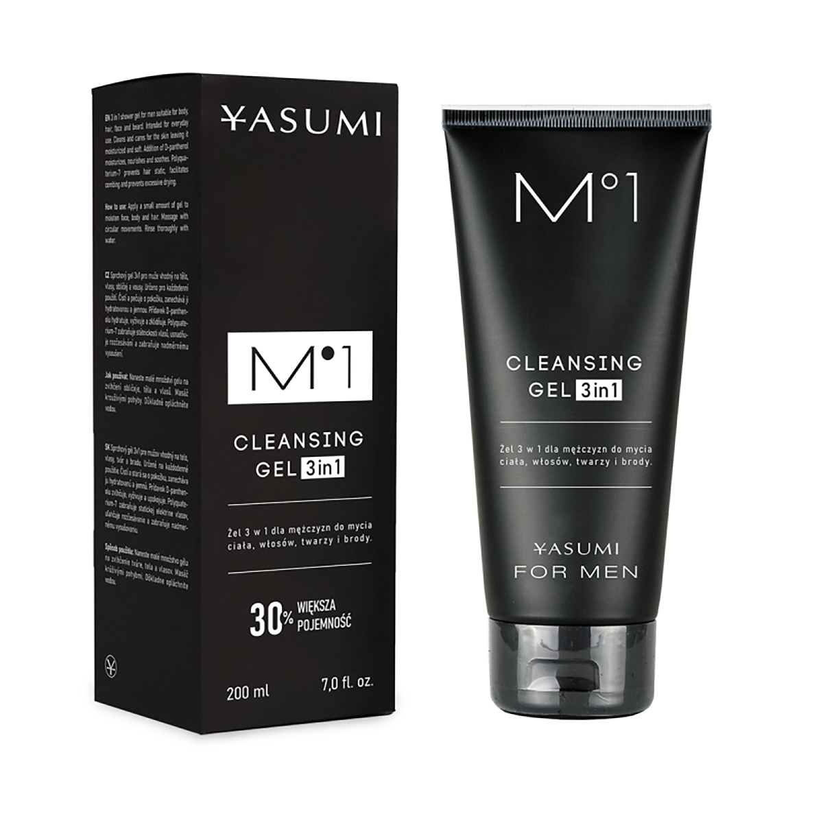 Yasumi M1 wielozadaniowy żel oczyszczający męski, 200 ml